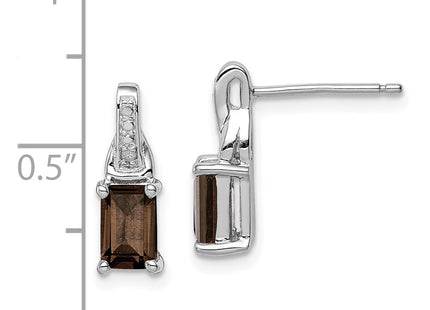 Sterling silver diamond earrings, further view