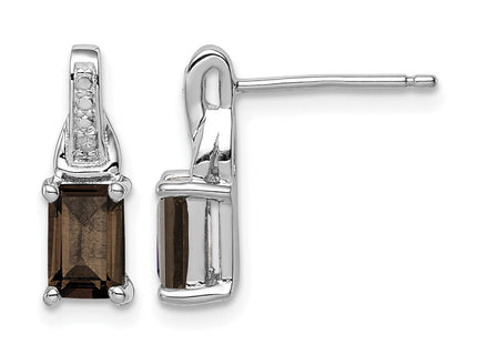 Sterling silver diamond earrings