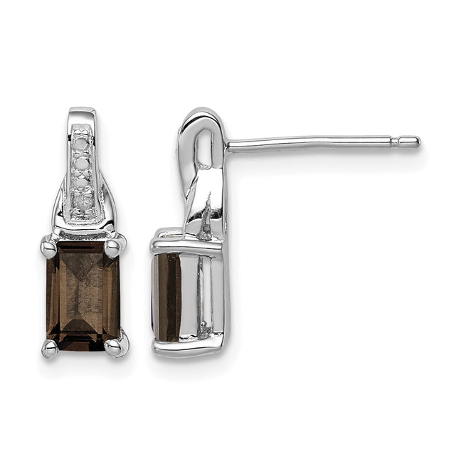 Sterling silver diamond earrings