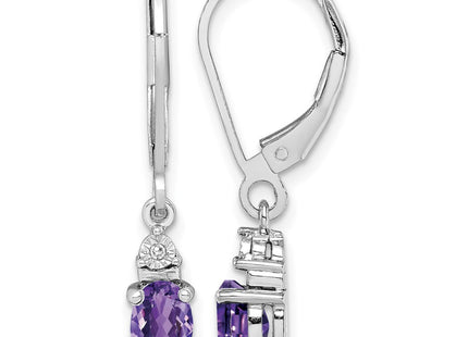 Sterling silver diamond earrings