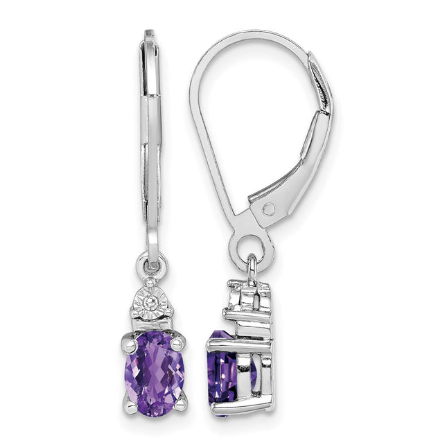 Sterling silver diamond earrings