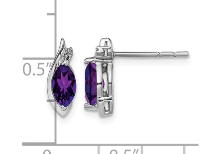 Sterling silver diamond earrings, further view