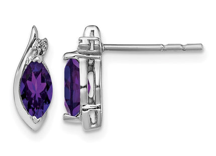 Sterling silver diamond earrings