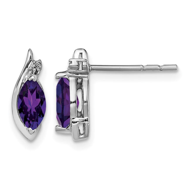 Sterling silver diamond earrings