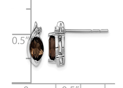 Sterling silver diamond earrings, further view
