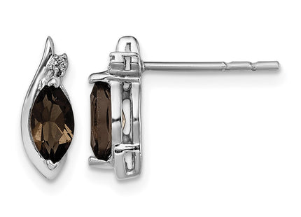 Sterling silver diamond earrings