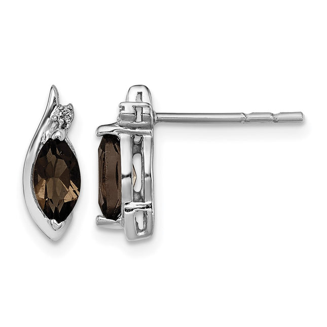 Sterling silver diamond earrings