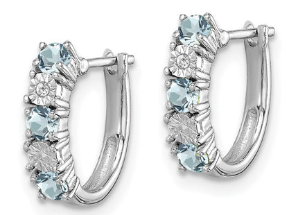 Sterling Silver Earrings Style QE10209AQ - Classique Jewelry Inc.