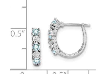 Sterling Silver Earrings Style QE10209AQ - Classique Jewelry Inc.