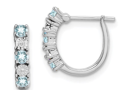 Sterling Silver Earrings Style QE10209AQ - Classique Jewelry Inc.