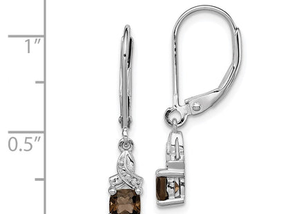Sterling silver diamond earrings, further view