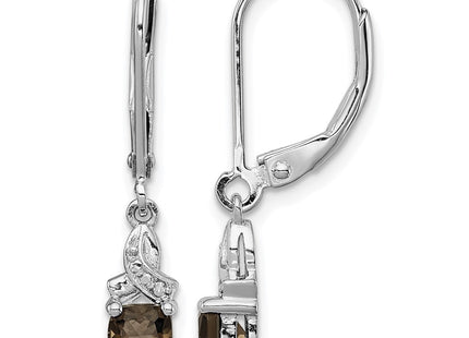 Sterling silver diamond earrings