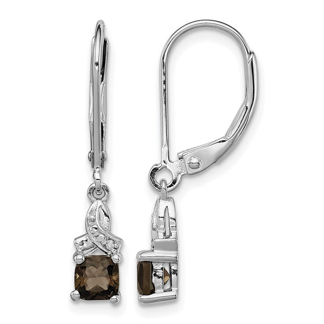 Sterling silver diamond earrings