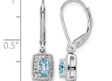 Sterling silver diamond earrings, further view