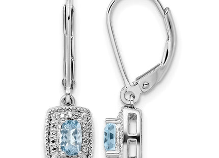 Sterling silver diamond earrings