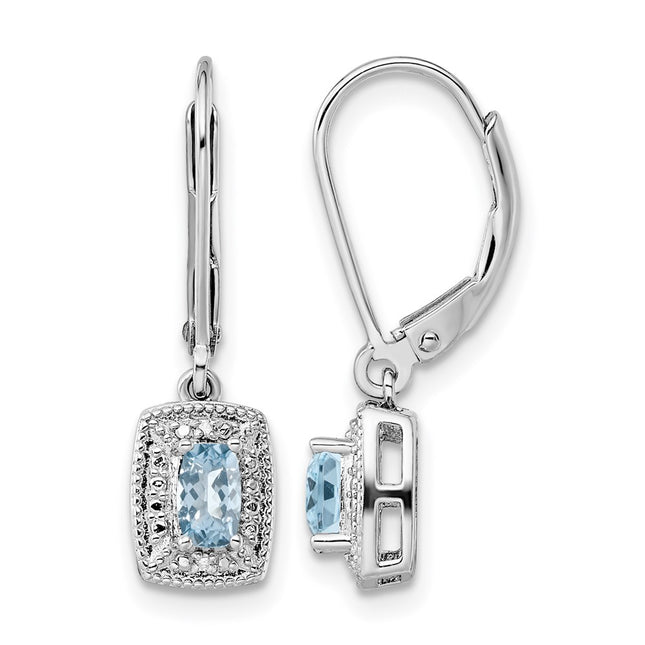 Sterling silver diamond earrings