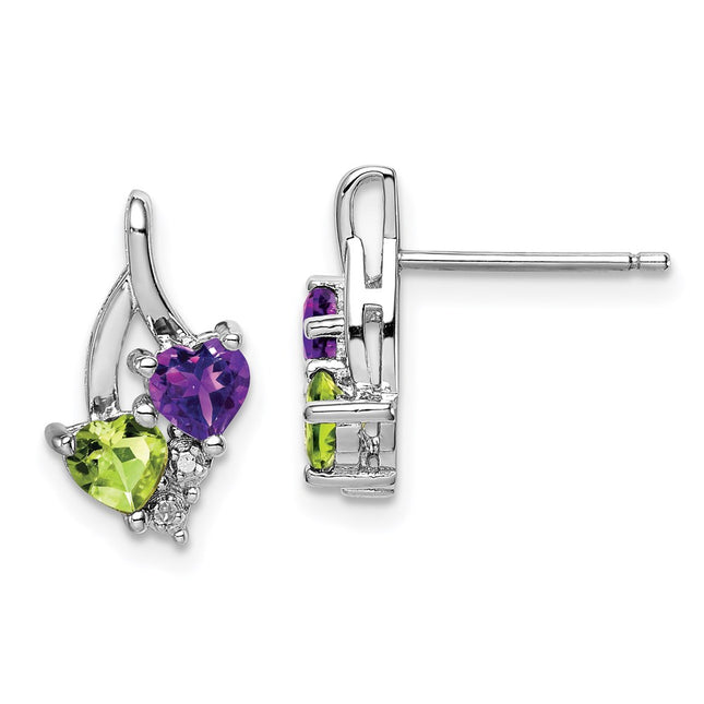 Sterling Silver Earrings Style QE10260AM - Classique Jewelry Inc.