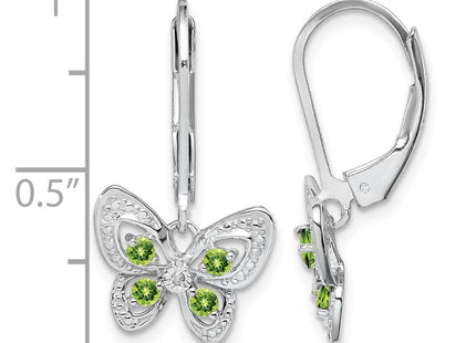 Sterling silver diamond earrings, further view
