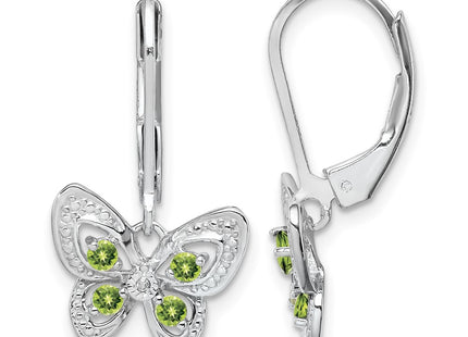 Sterling silver diamond earrings