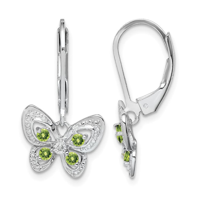 Sterling silver diamond earrings