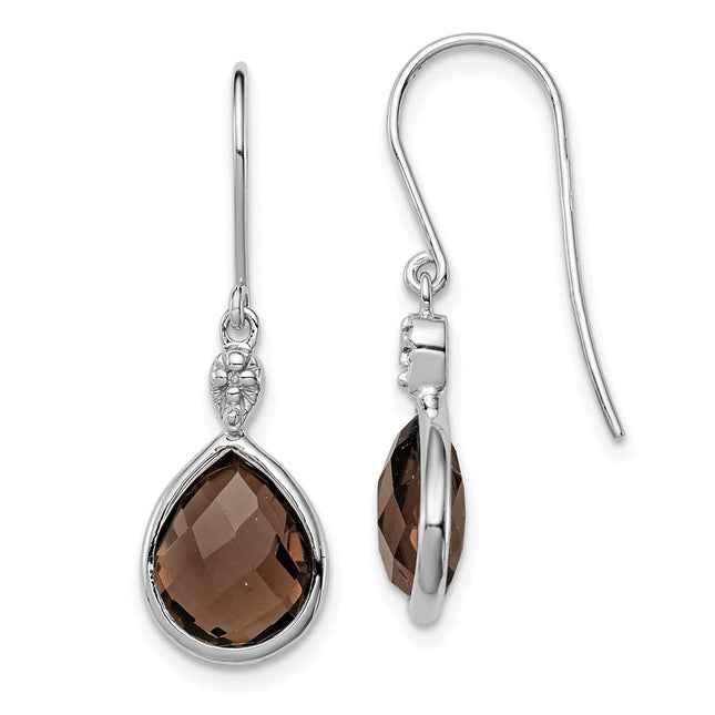 Sterling Silver Earrings Style QE10303SQ - Classique Jewelry Inc.
