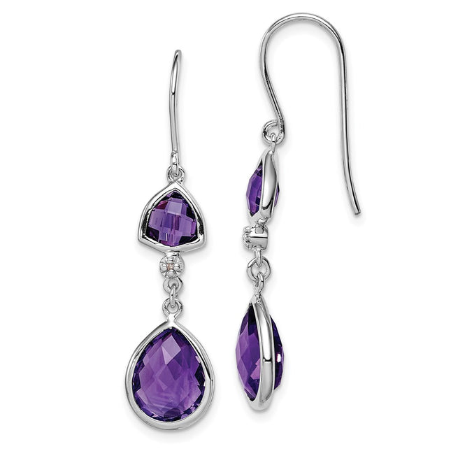 Sterling Silver Earrings Style QE10309AM - Classique Jewelry Inc.