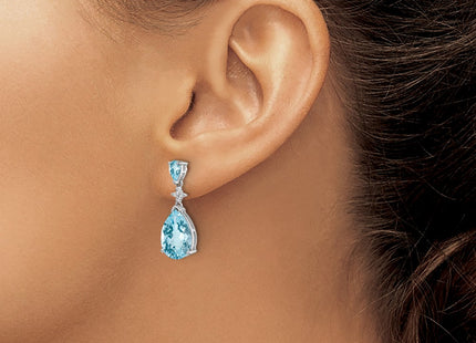 Sterling Silver Earrings Style QE10342BT - Classique Jewelry Inc.