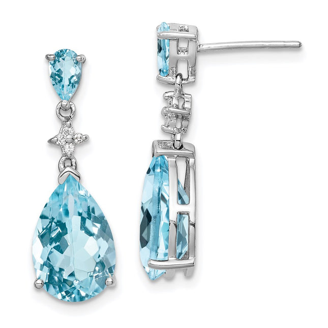 Sterling Silver Earrings Style QE10342BT - Classique Jewelry Inc.
