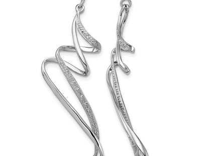 Sterling silver diamond drop earrings