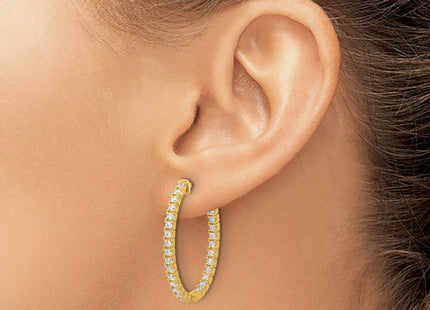 Sterling Silver Earrings Style QE11069Y - Classique Jewelry Inc.