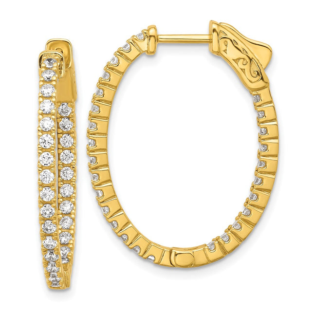 Sterling Silver Earrings Style QE11069Y - Classique Jewelry Inc.