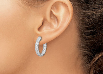 Sterling Silver Earrings Style QE11076 - Classique Jewelry Inc.