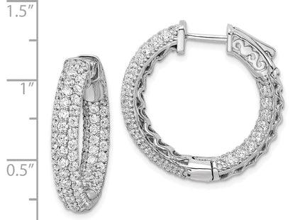 Sterling Silver Earrings Style QE11076 - Classique Jewelry Inc.