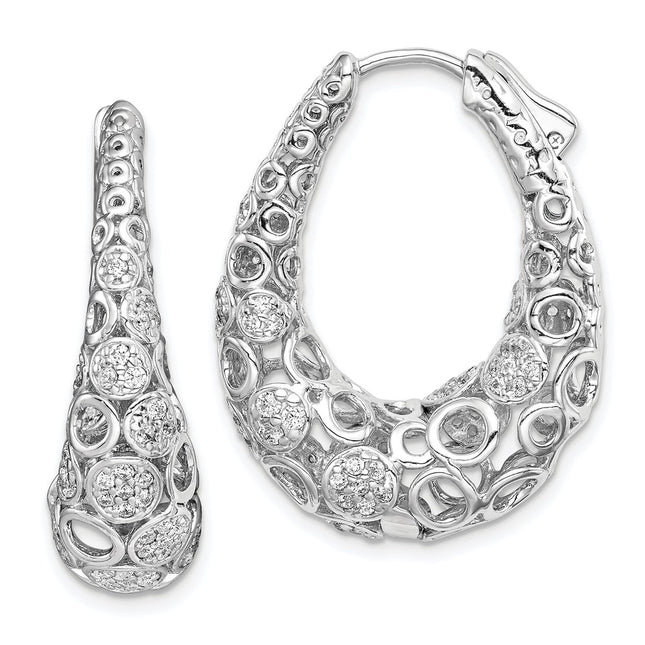 Sterling Silver Earrings Style QE11079 - Classique Jewelry Inc.