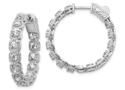 Sterling Silver Earrings Style QE11270 - Classique Jewelry Inc.