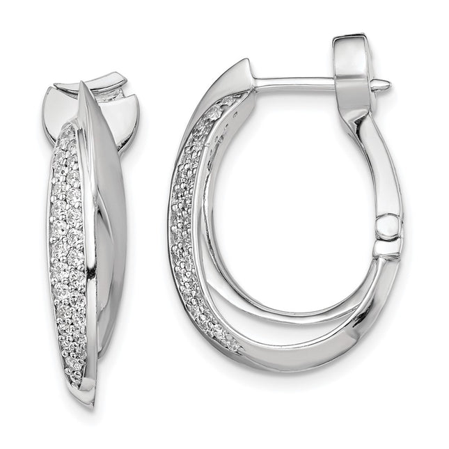 Sterling Silver Earrings Style QE11299 - Classique Jewelry Inc.