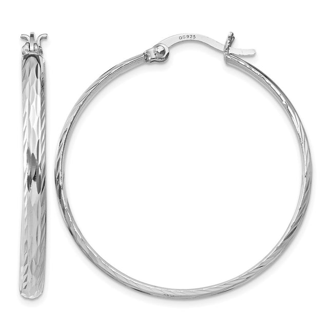 Sterling silver hoop earrings