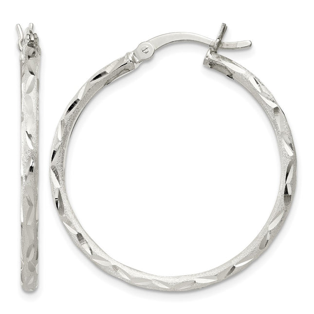 Sterling silver hoop earrings