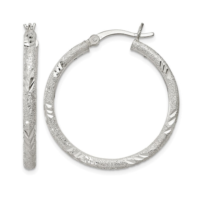 Sterling silver hoop earrings