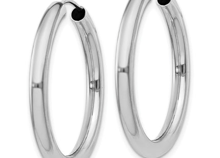 Sterling silver hoop earrings, alternate view