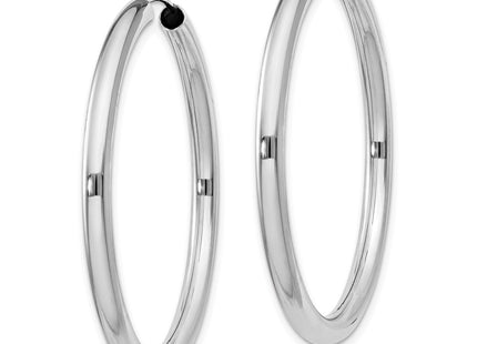 Sterling silver hoop earrings, alternate view