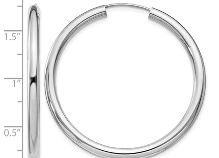 Sterling silver hoop earrings, further view