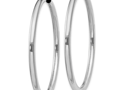Sterling silver hoop earrings, alternate view
