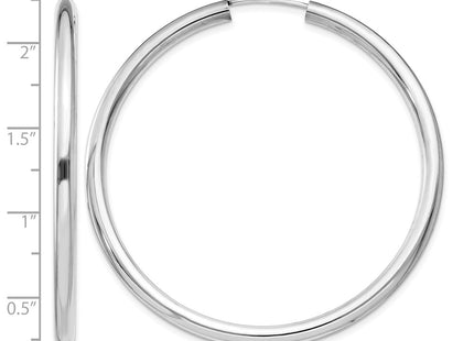 Sterling silver hoop earrings, further view