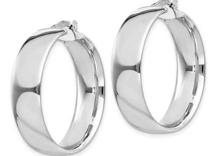 Sterling silver hoop earrings, alternate view