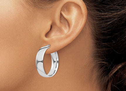 Sterling silver hoop earrings, another view