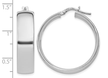 Sterling silver hoop earrings, further view