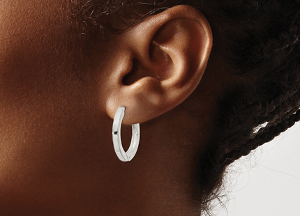 Sterling Silver 2. Hinged Hoop Earrings