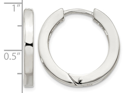 Sterling Silver 2. Hinged Hoop Earrings