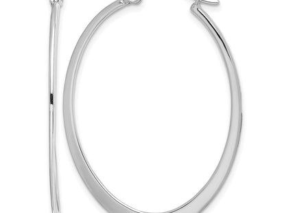 Sterling silver oval hoop earrings